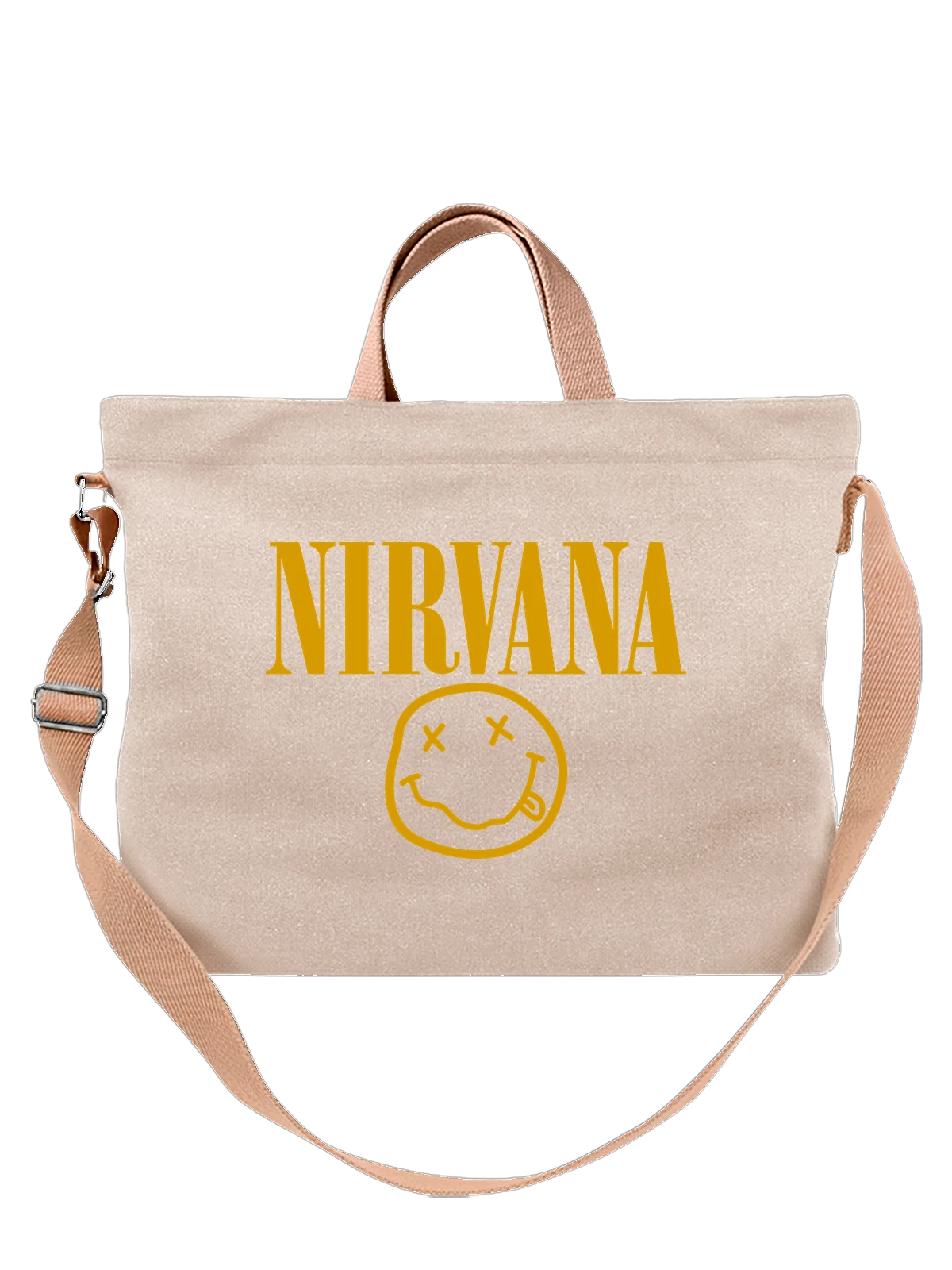 Сумка Группа Nirvana белая с принтом — grunge — Белая, фото 1