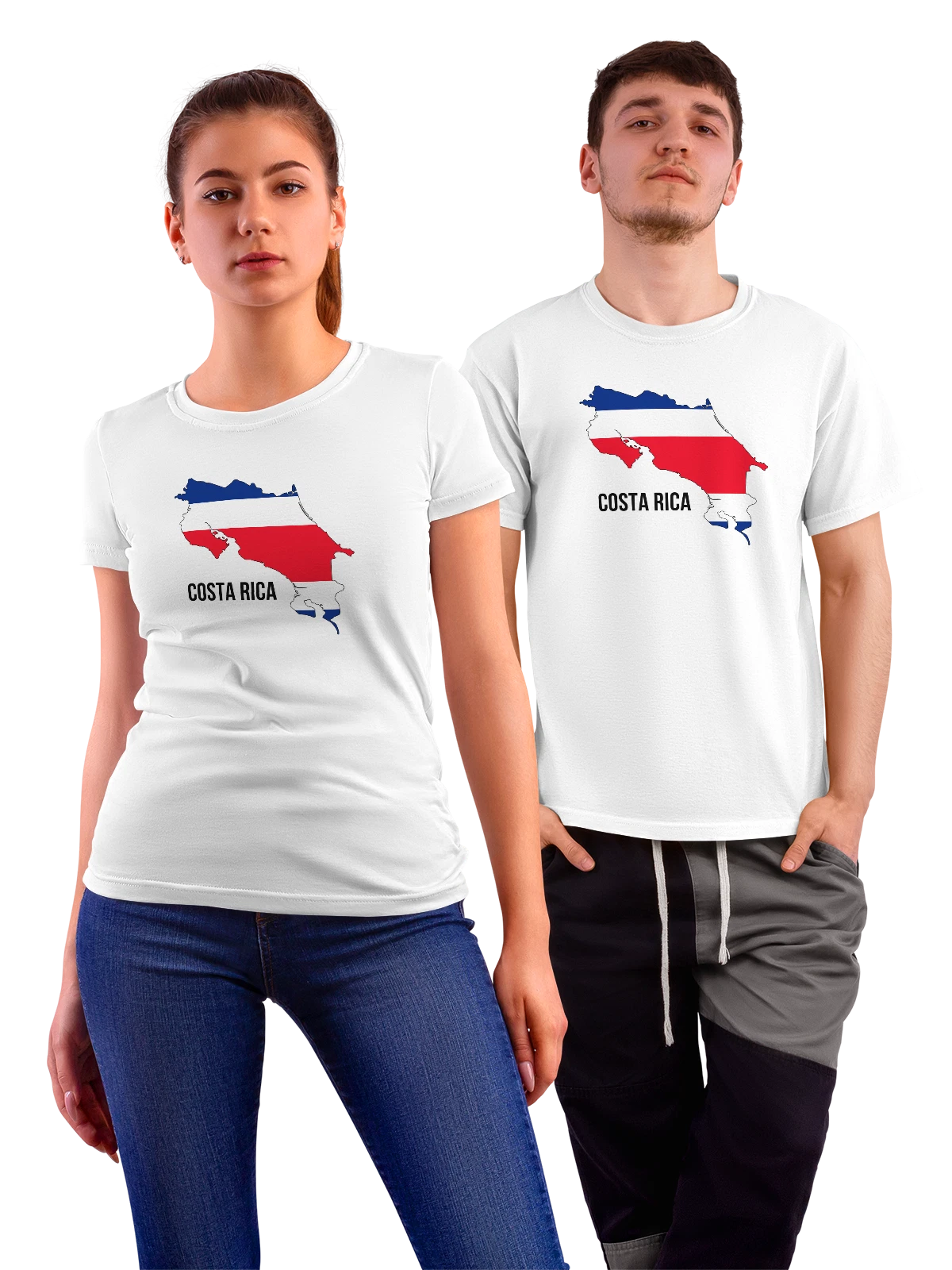 Футболка с флагом Коста Рики Costa Rica белая с принтом — национальная символика — Белая, фото 1