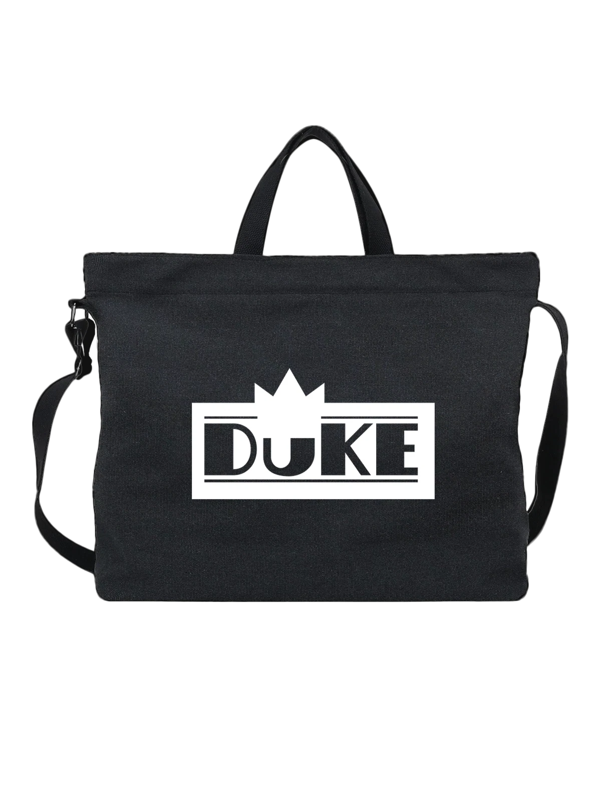 Сумка Duke чёрная с принтом — современная айдентика — Чёрная, фото 1