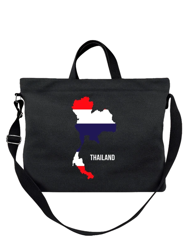 Сумка с флагом Таиланда Thailand — Чёрная, фото 1