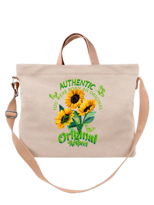 Сумка подсолнухи authentic — Белая, фото 1