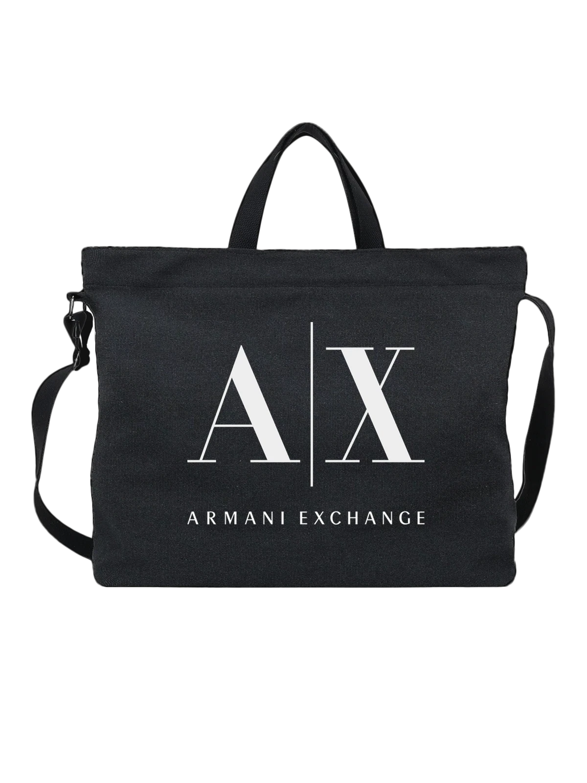 Сумка Armani чёрная с принтом — монохромный принт — Чёрная, фото 1