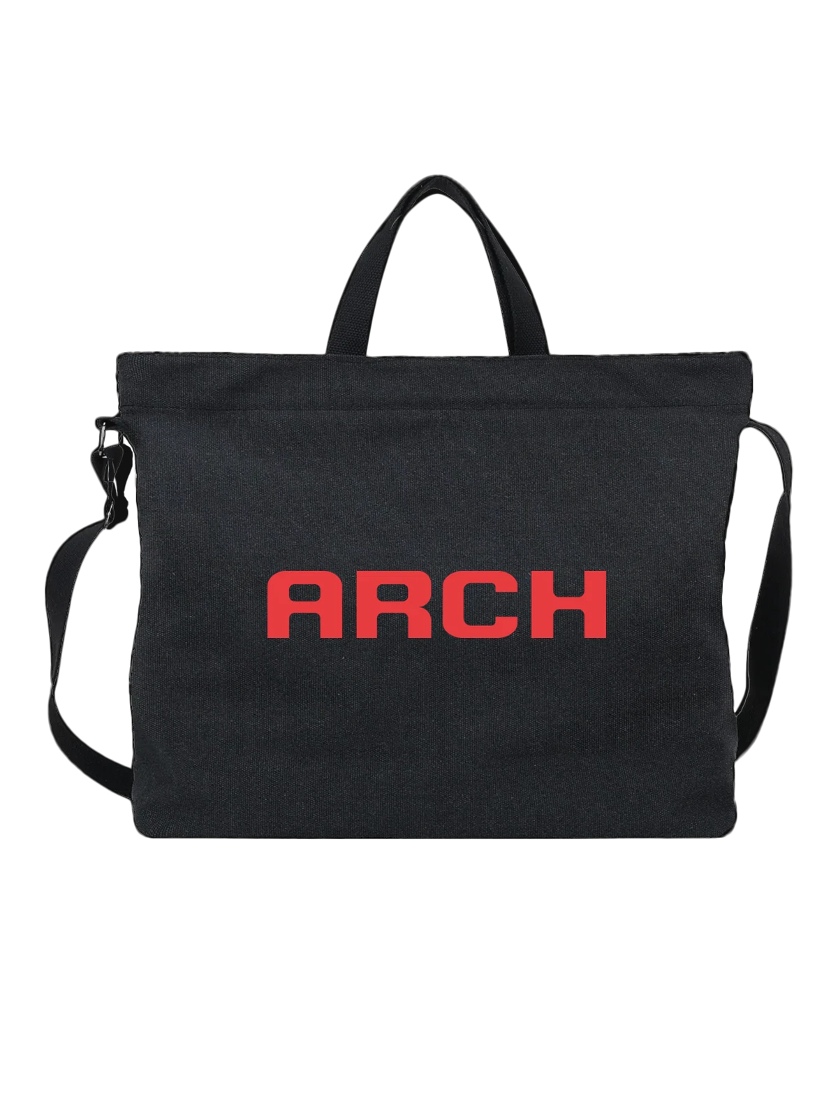 Сумка Arch чёрная с принтом — современная айдентика — Чёрная, фото 1