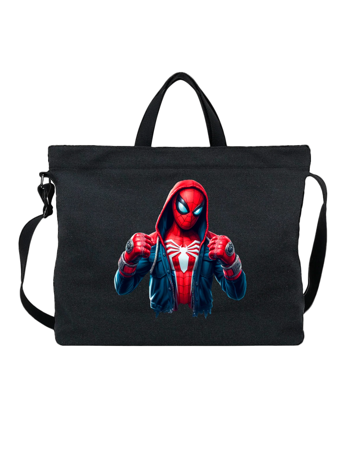 Сумка Человек Паук Spider Man чёрная с принтом — подарок любителю комиксов — Чёрная, фото 1