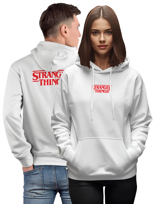 Худи надпись Stranger Things — Белая, фото 1