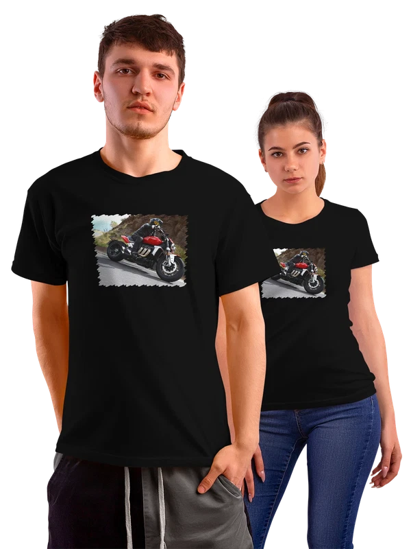 Футболка мотоцикл Triumph Rocket 3 Biker — Чёрная, фото 1