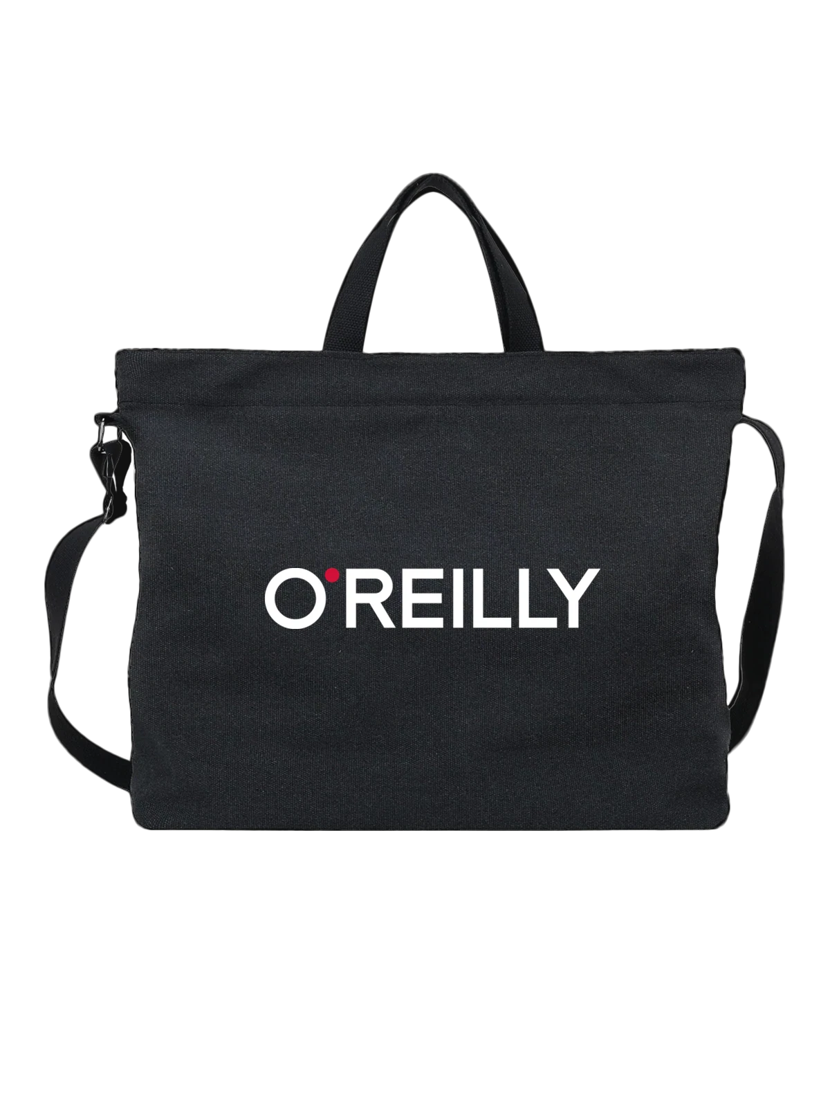 Сумка Oreilly чёрная с принтом — современная айдентика — Чёрная, фото 1