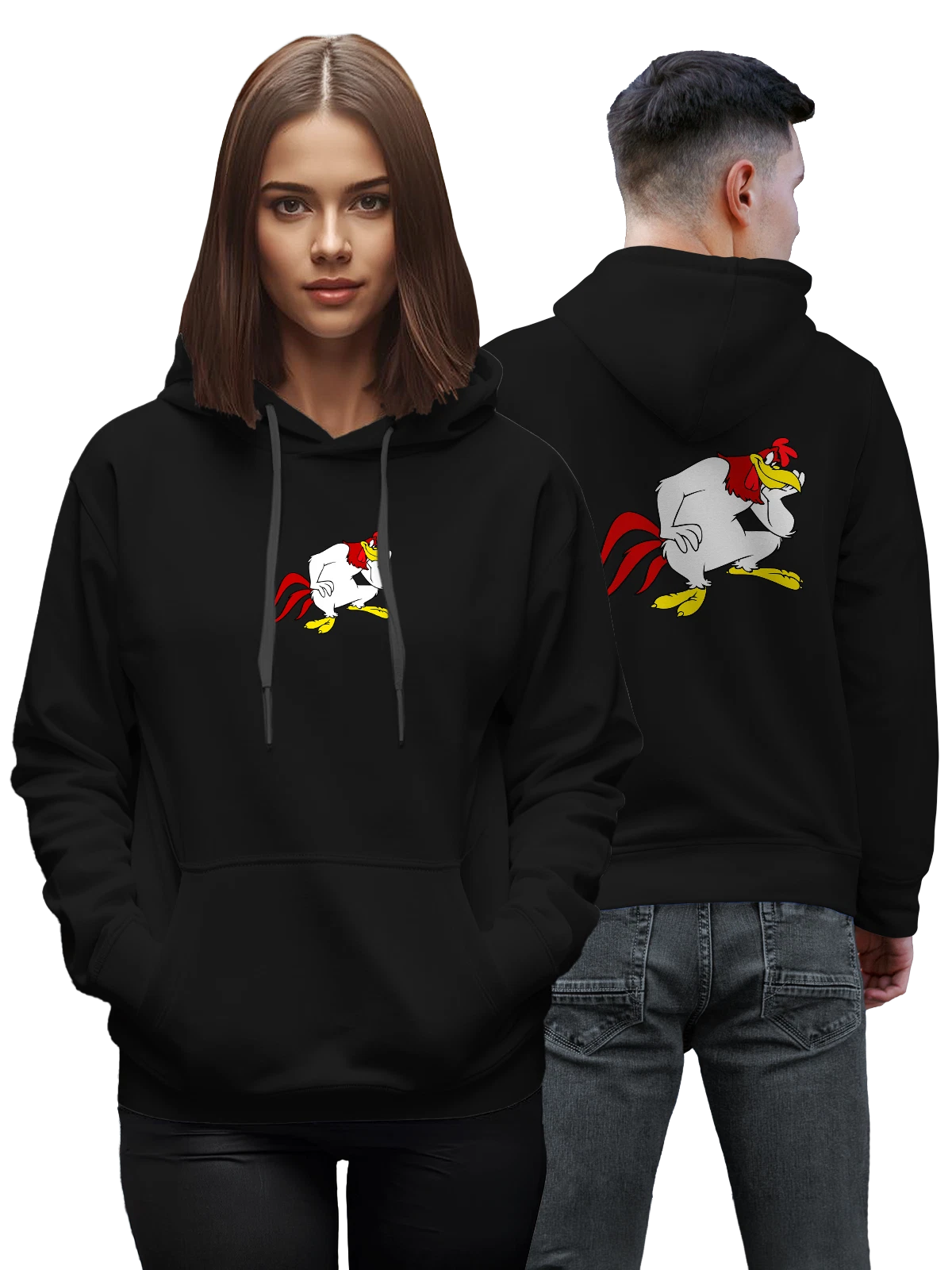 Худи Фогхорн foghorn чёрное с принтом — футболка подростку — Чёрная, фото 1