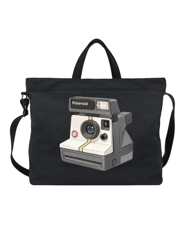 Сумка ретро фотоаппарат Polaroid камера — Чёрная, фото 1