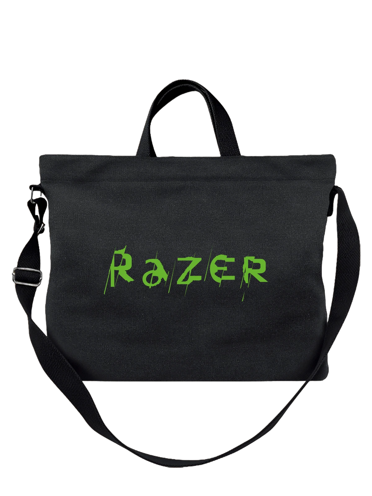 Сумка Razer чёрная с принтом — киберспортивная эстетика — Чёрная, фото 1
