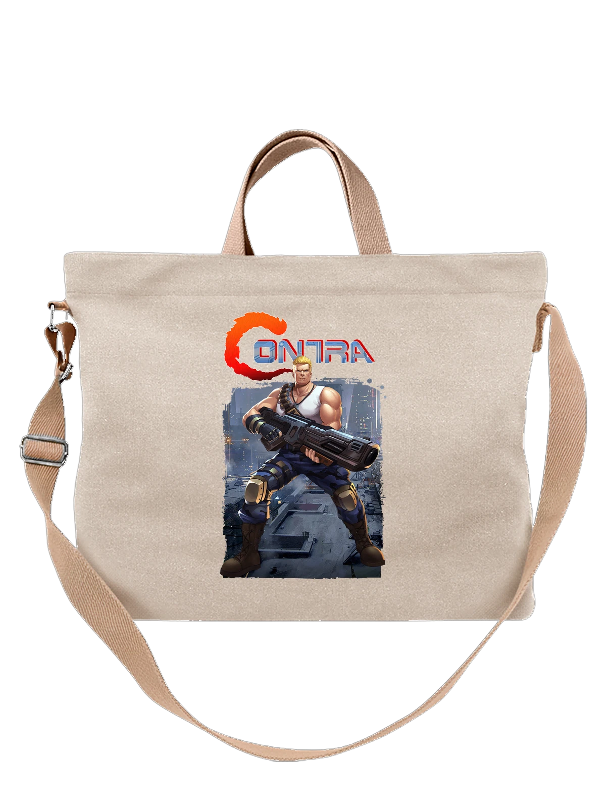 Сумка Игра контра сontra белая с принтом — боевик — Белая, фото 1