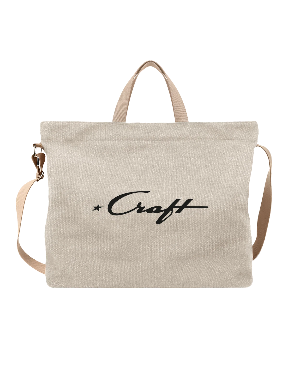 Сумка Craft белая с принтом — современная айдентика — Белая, фото 1