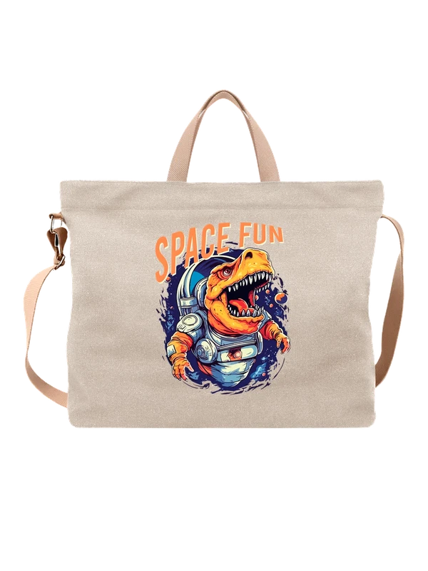 Сумка динозавр космонавт space fun — Белая, фото 1
