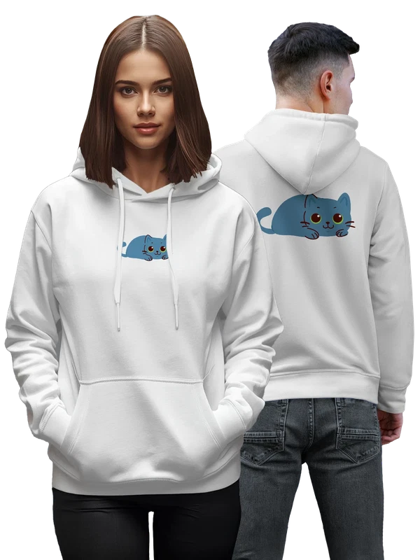 Худи с котом — Белая, фото 1