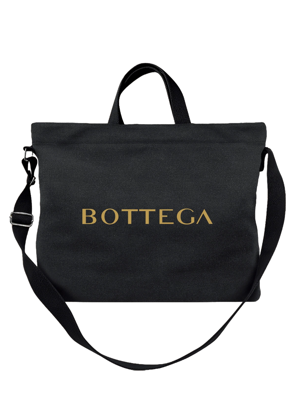 Сумка чёрная с принтом Bottega Veneta — плетение intrecciato — Чёрная, фото 1