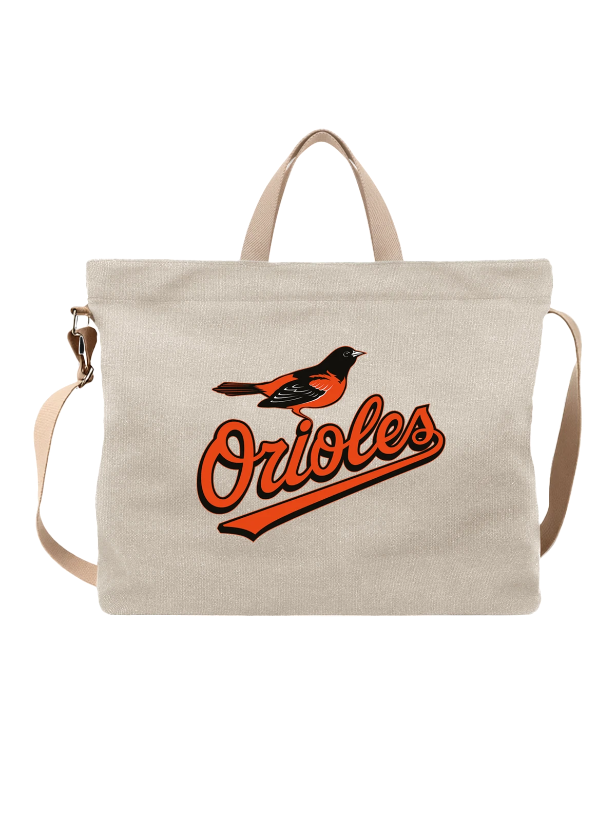 Сумка Orioles белая с принтом — птица иволга как талисман — Белая, фото 1