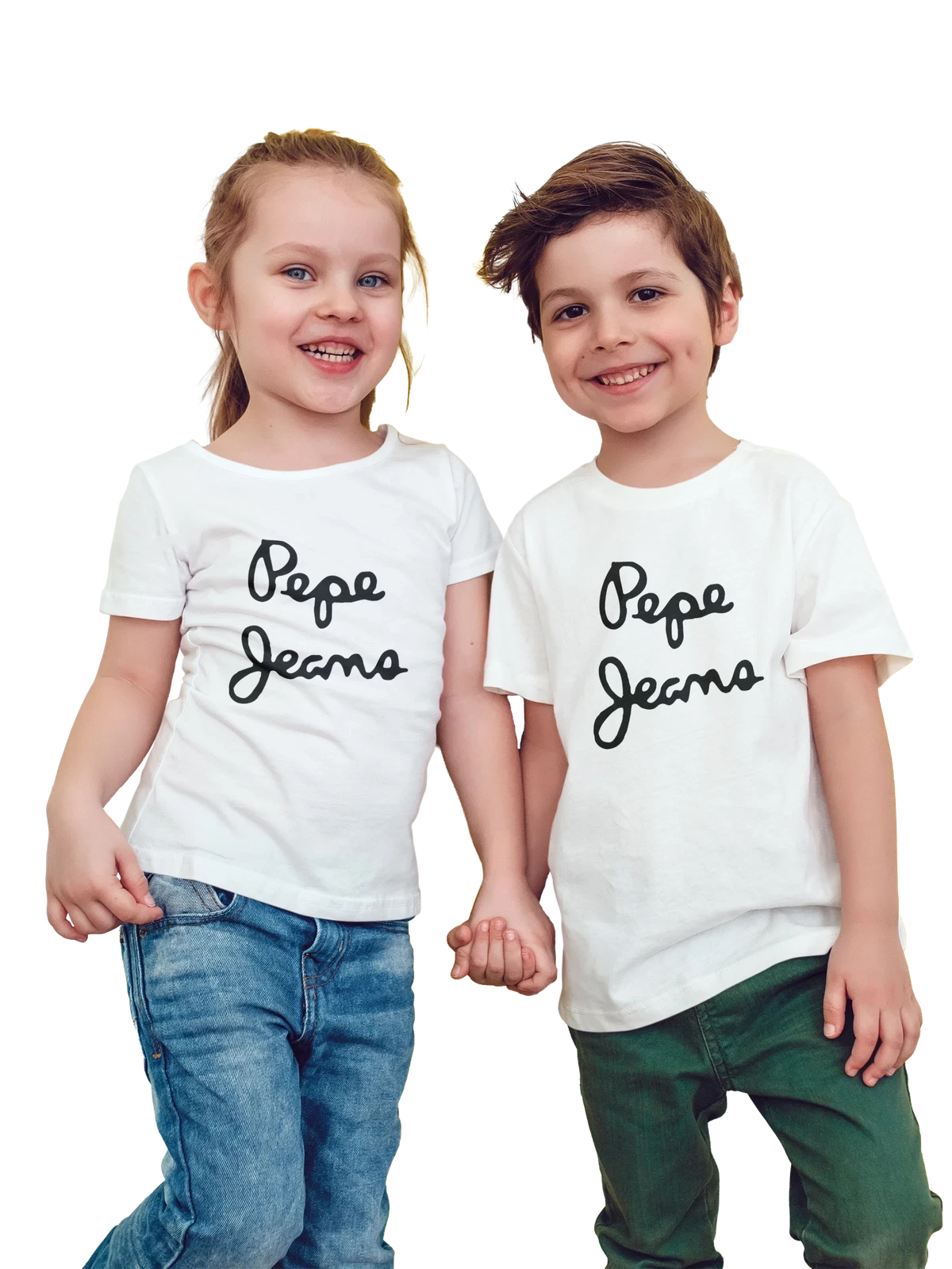 Футболка детская Pepe Jeans белая с принтом — лондонская мода — Белая, фото 1