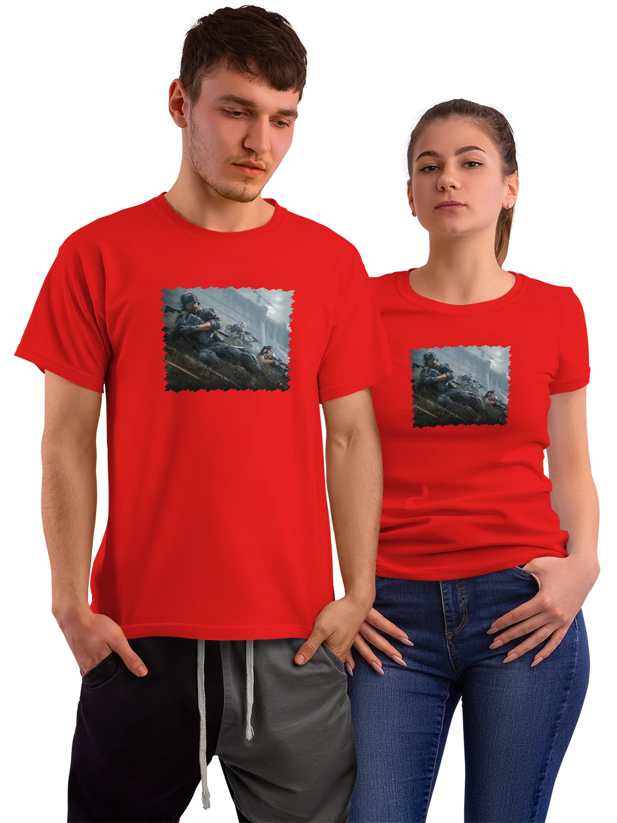 Футболка Игра Delta Force Game Art красная с принтом — цифровой мир — Красная, фото 1