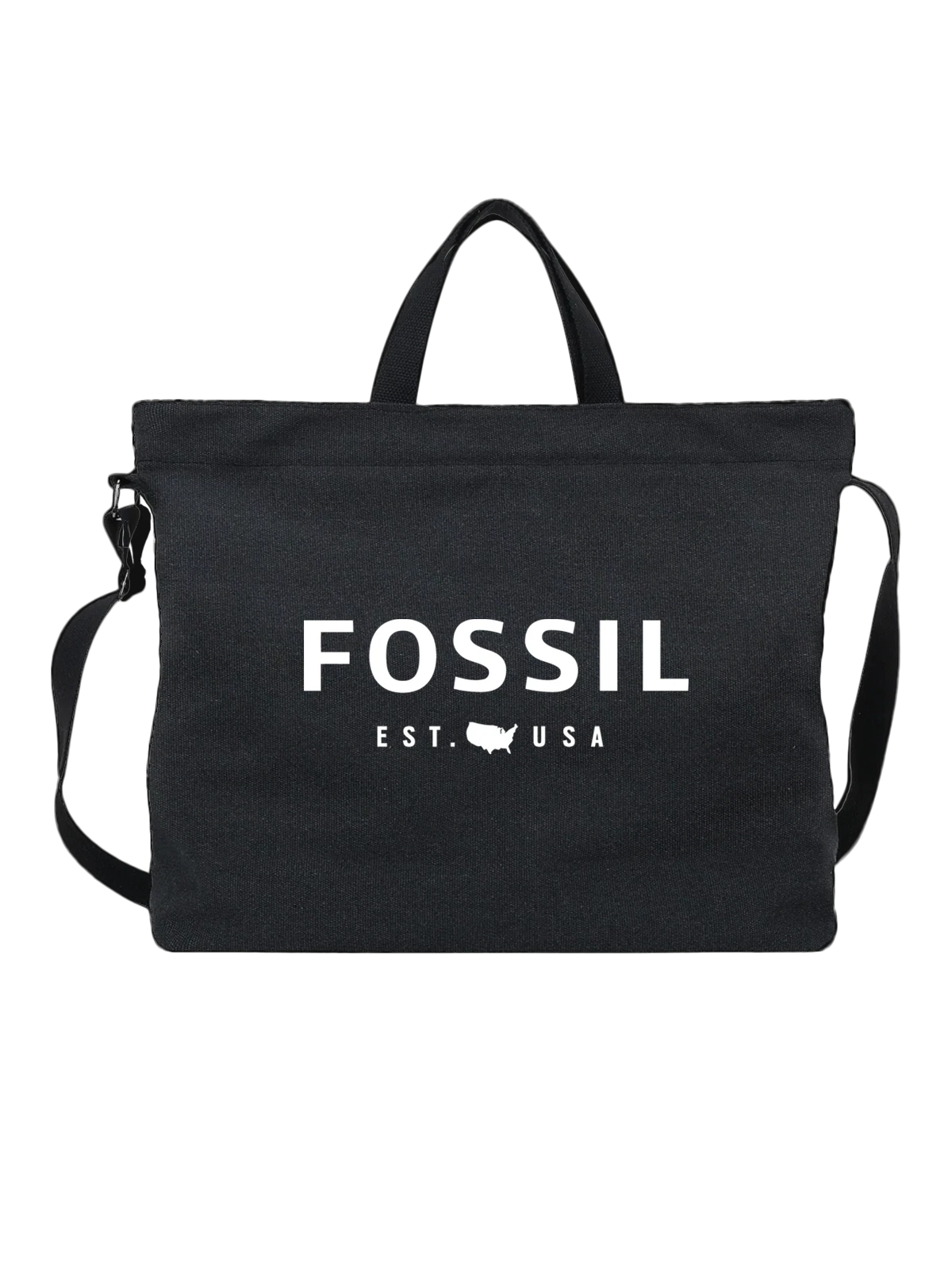 Сумка Fossil чёрная с принтом — наручные часы — Чёрная, фото 1