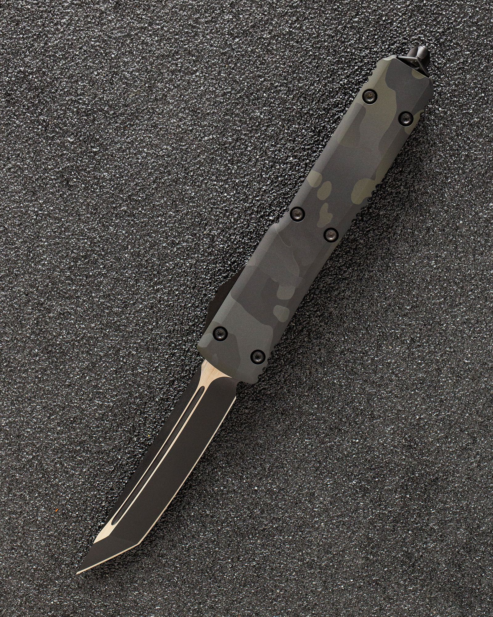 Автоматический складной нож SteelBro Ultratech T/E Black Tanto Black CAMO VG-10 123-1BKCS (черный-камуфляж)