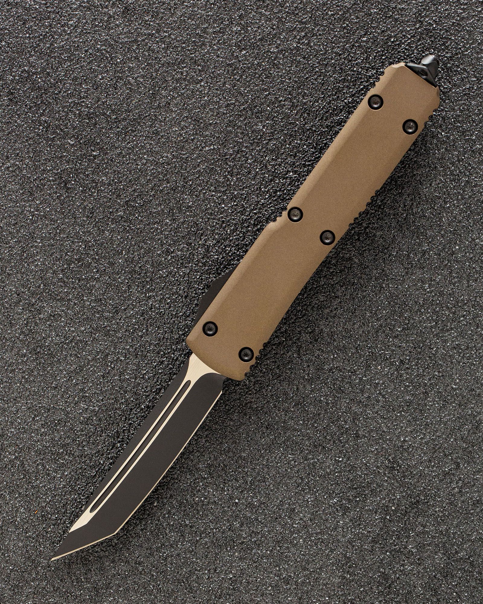 Автоматический складной нож SteelBro Ultratech T/E Tanto Black Cerakote Midnight Bronze VG-10 123-1MDBZCS (темно-бронзовый)
