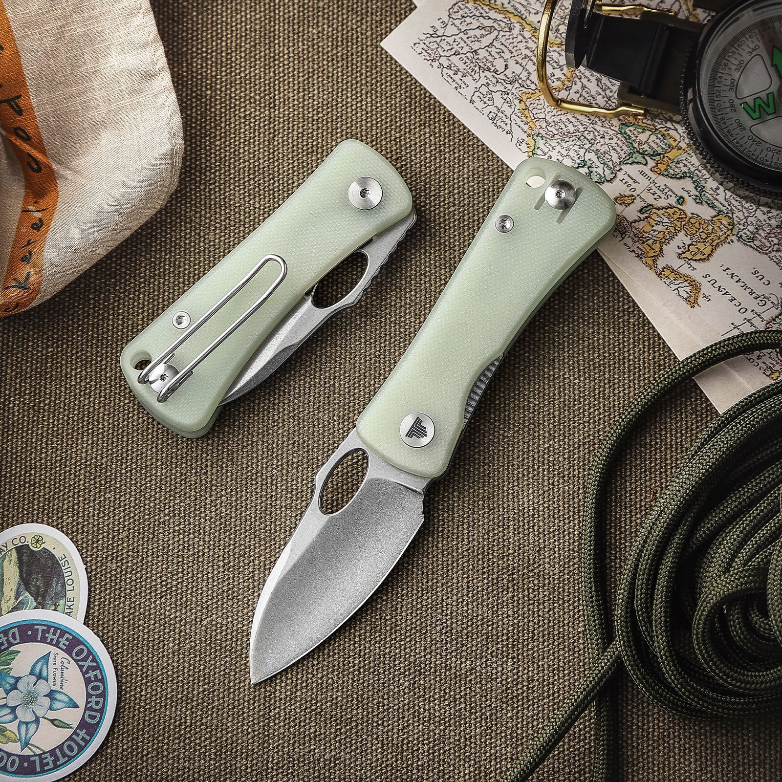 Складной нож TRIVISA Andromeda-03 клинок 14C28N рукоять G10 (светло-зеленый)