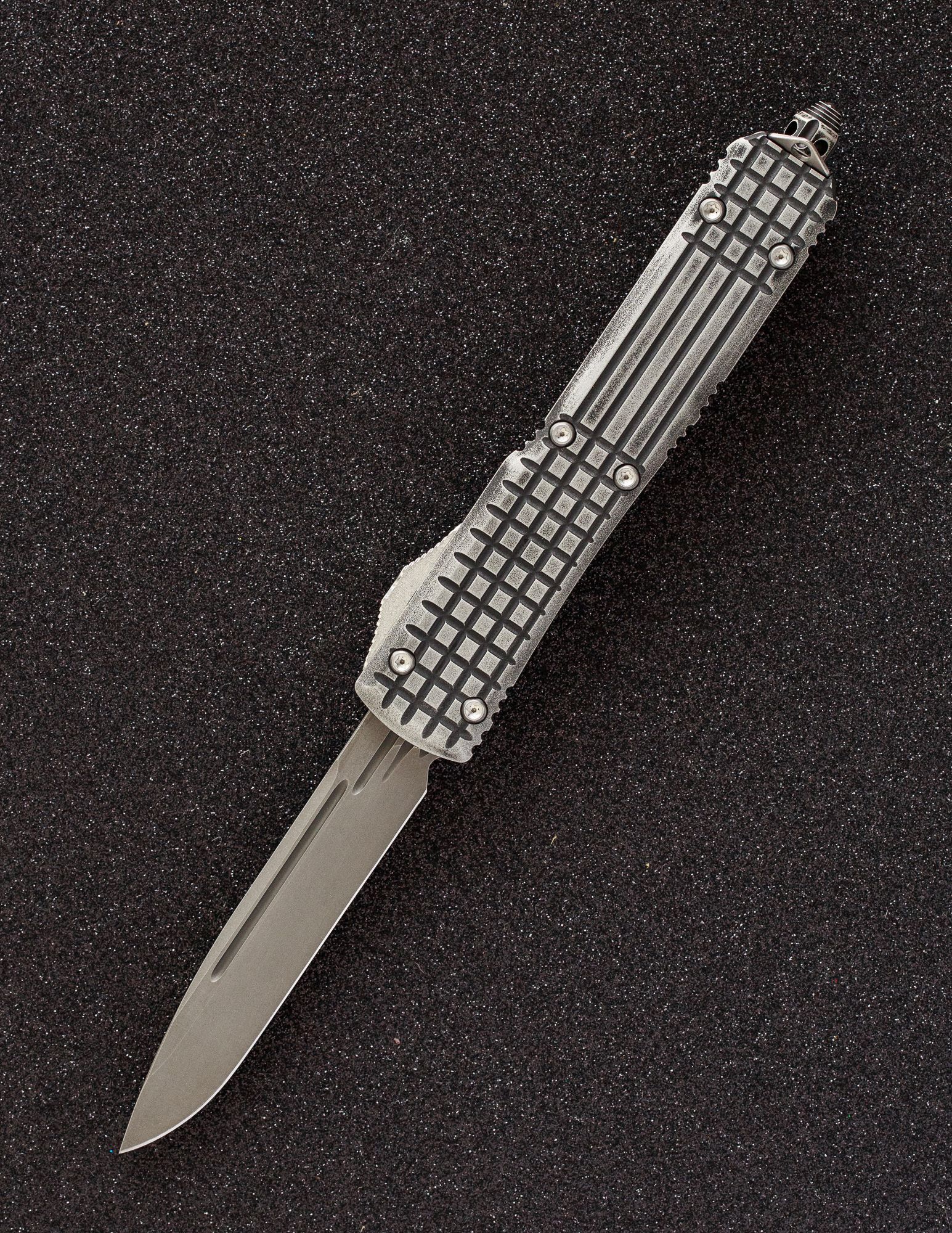 Автоматический складной нож SteelBro Ultratech S/E Delta Frag Cerakote Metal Black VG-10 121D-10BKSTCS (черный-металлик)