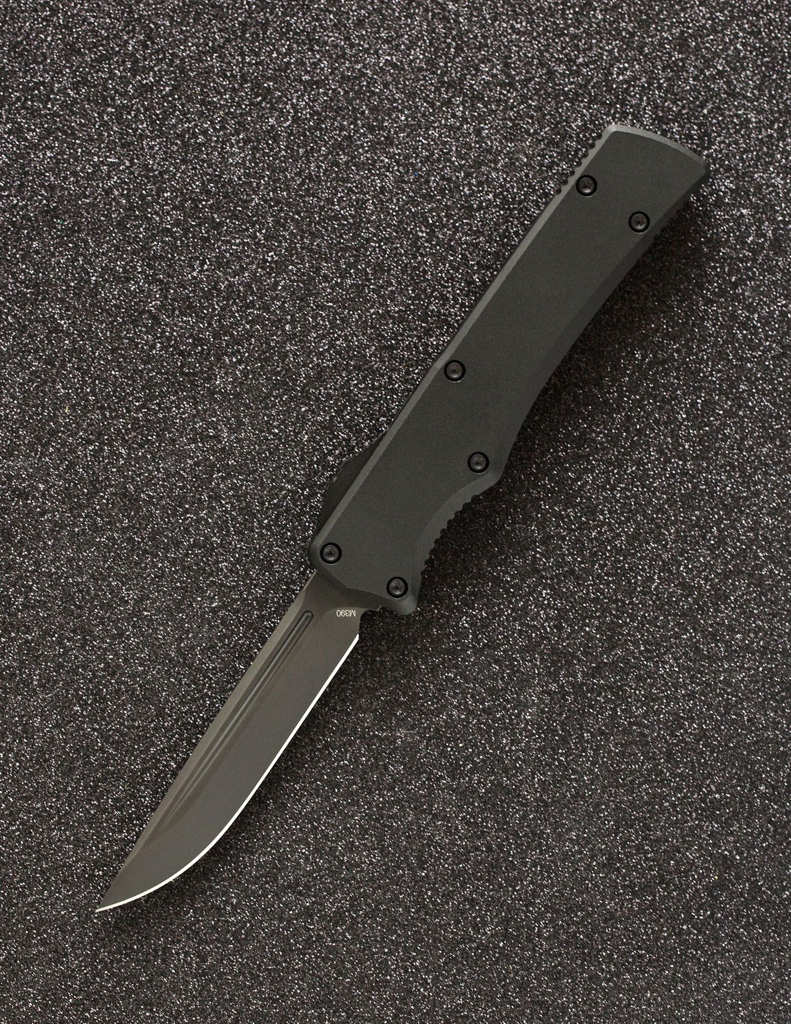 Автоматический складной нож SteelBro Skadi Droppoint DLC Blackwash M390